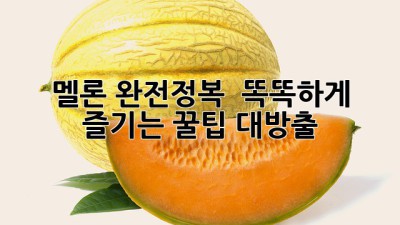 멜론 완전정복 🍉: 똑똑하게 즐기는 꿀팁 대방출!