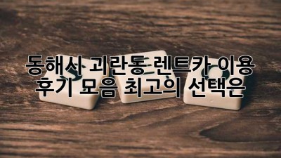 동해시 괴란동 렌트카 이용 후기 모음: 최고의 선택은?